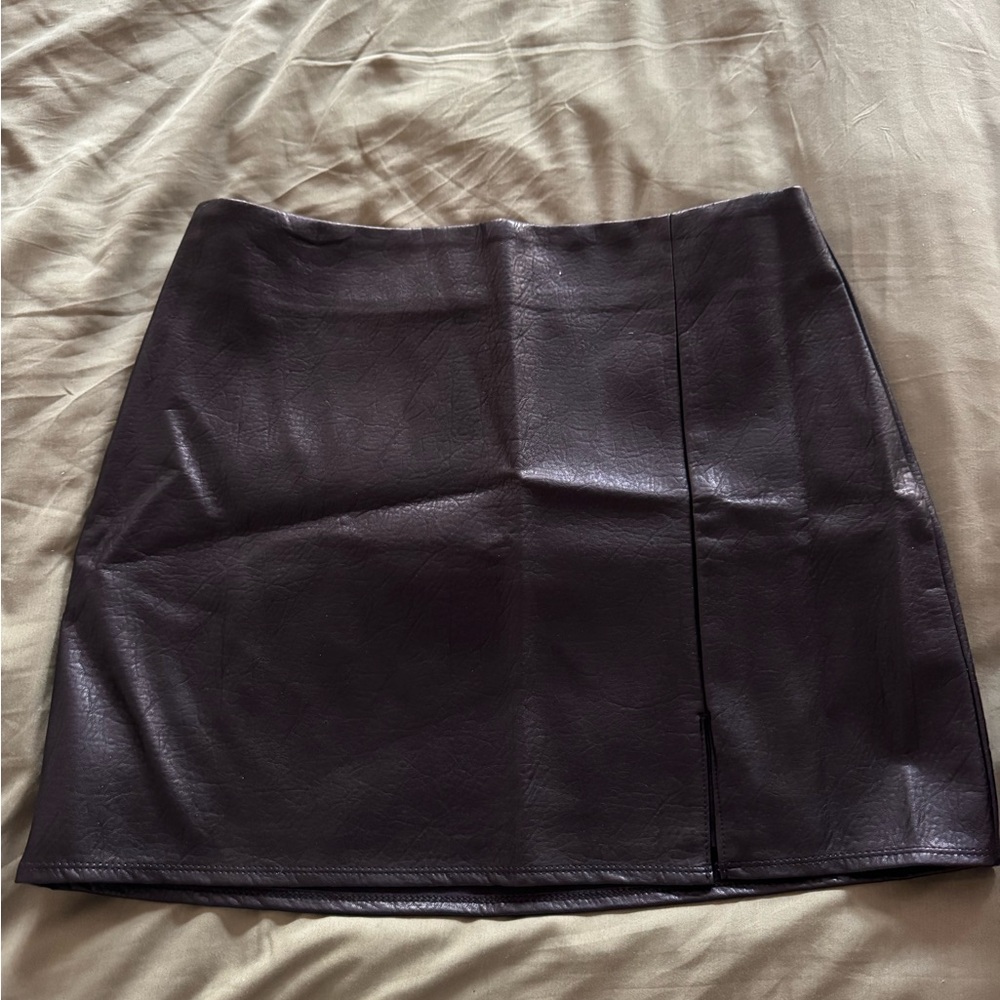 Black Faux Leather Mini Skirt - Old Navy